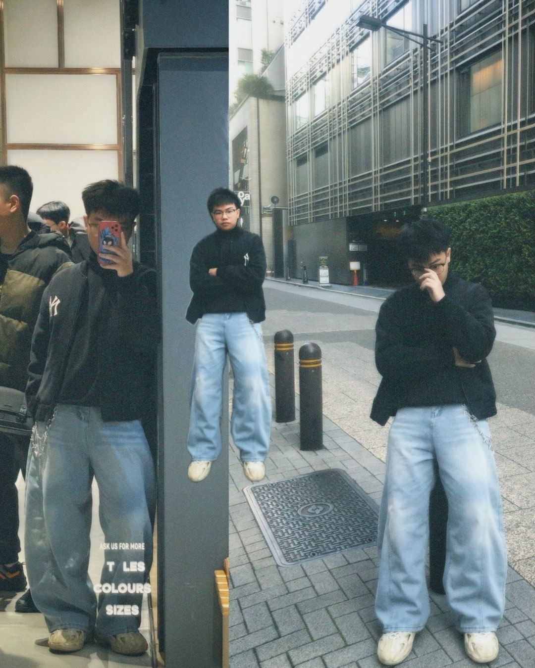Minh Duc in a Tokyo street-photo collage